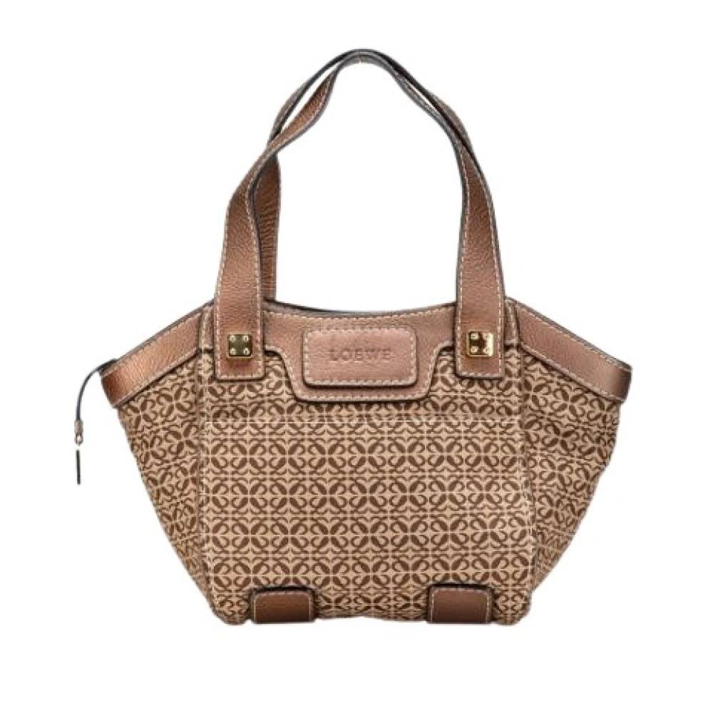 Loewe Pre-owned Pre-owned Canvas Håndtaske - Vintage - Dame - Brun - ONE SIZE -
