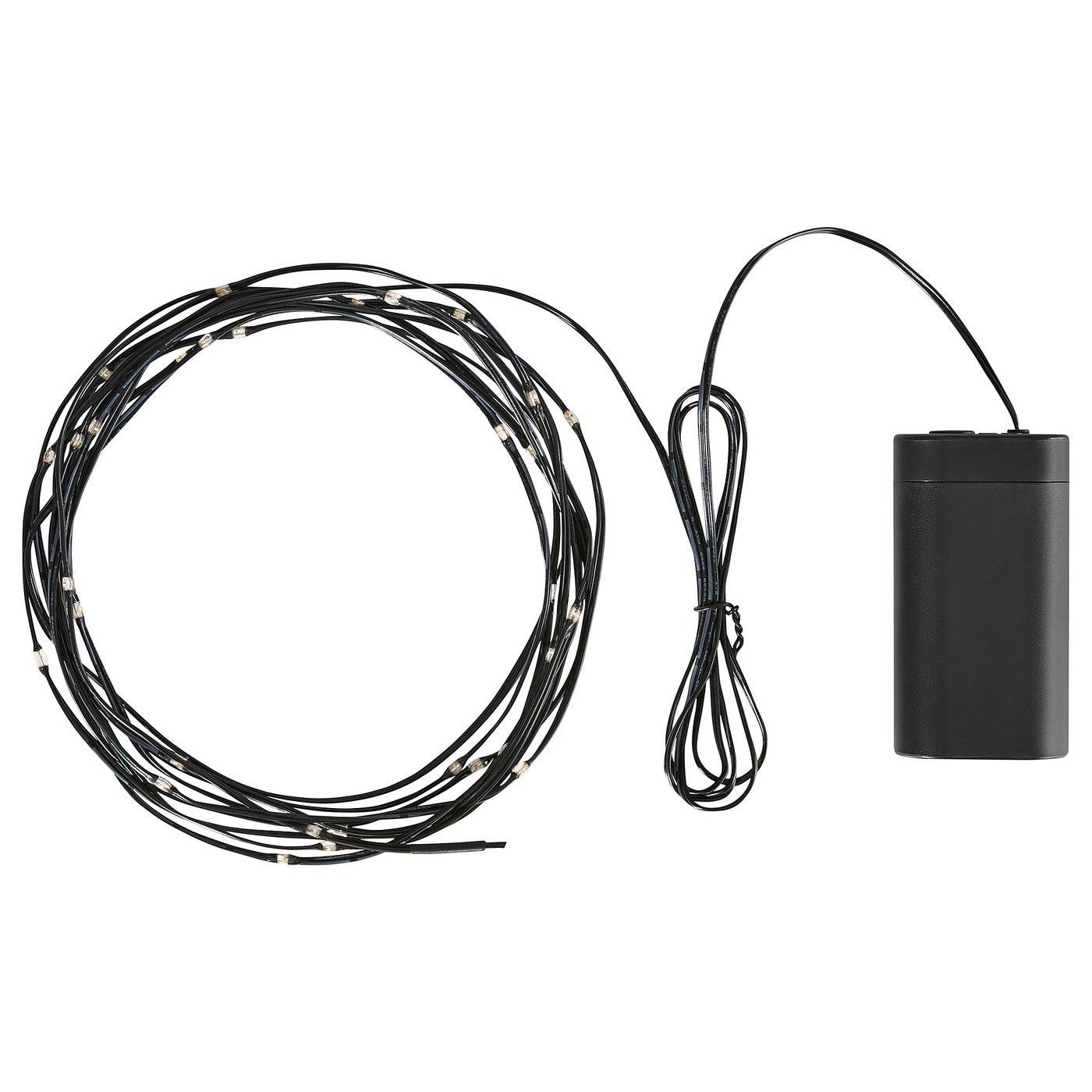 STRÅLA LED ljusslinga, batteridriven/utomhus svart