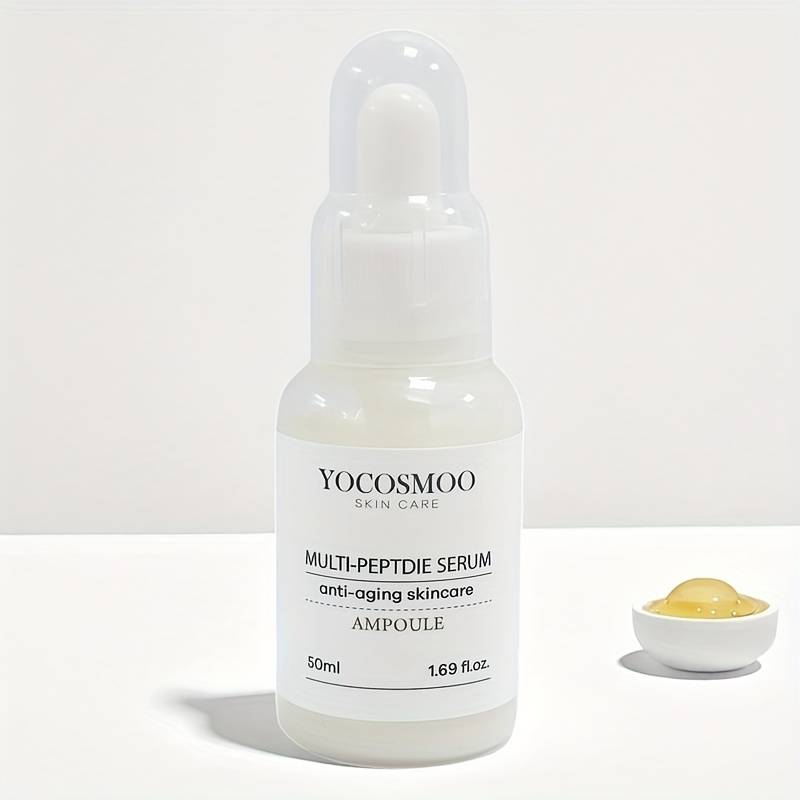 TEMU Yocosmoo 50ml Multi-peptide Serum Skincare Face Serum Rice Extract Facial Ampoule Hyaluronic Acid Making Skin -looking