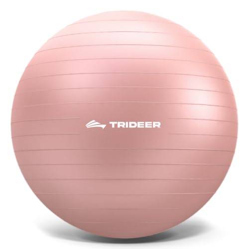 Trideer Gymnastikball – Ergonomischer Sitzball für Büro & Zuhause, Yoga Ball/Pilates Ball für Training, Rückenschule, Anti-Burst mit Pumpe