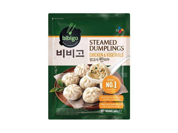 Bibigo Steamed Dumplings Chicken & Vegetable 560 g. - Dumplings og færdigretter