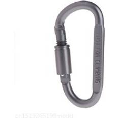 D formad camping karbinhake aluminiumlegering låsning krok ring nyckel klättring verktyg - Grå