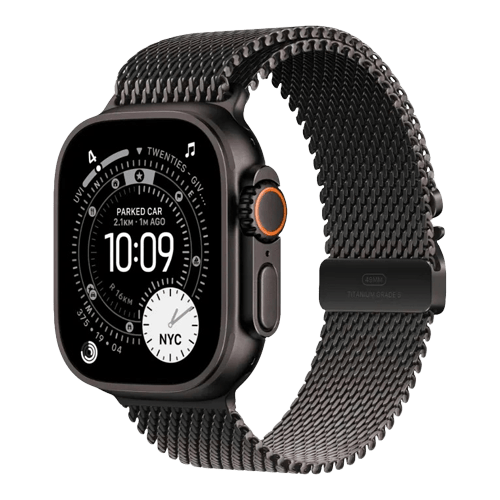 Apple Watch Ultra 3 (2025) GPS+Cellular - Titanium/Milanese Loop 49mm / Nyskick / Svart