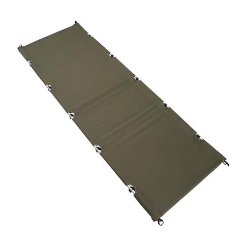 RainWeel Campingsäng, fältsäng, vikbar ultralätt gästsäng, bärbar campingligghållare, av aluminiumlegering, ventilerande Oxford-tyg (grön)