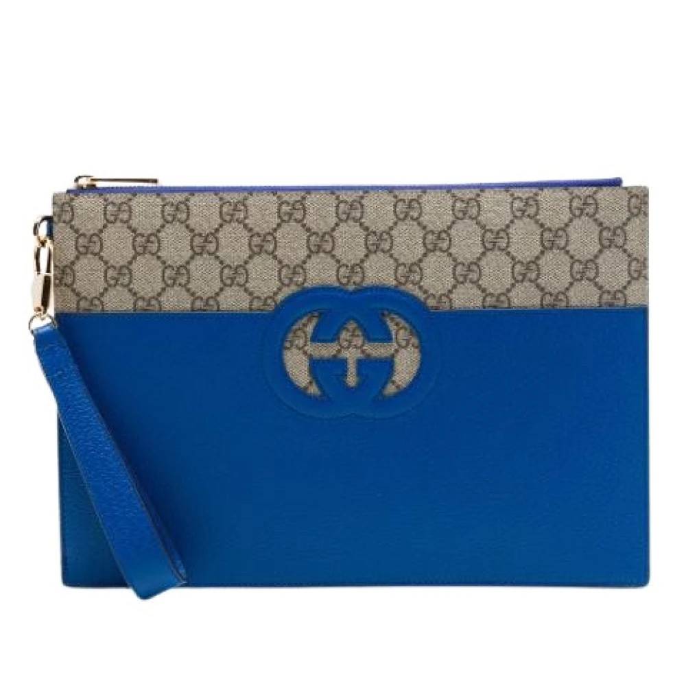 Gucci Vintage Pre-owned Vintage Canvas Clutch - Vintage - unisex - Beige - ONE SIZE - Læder