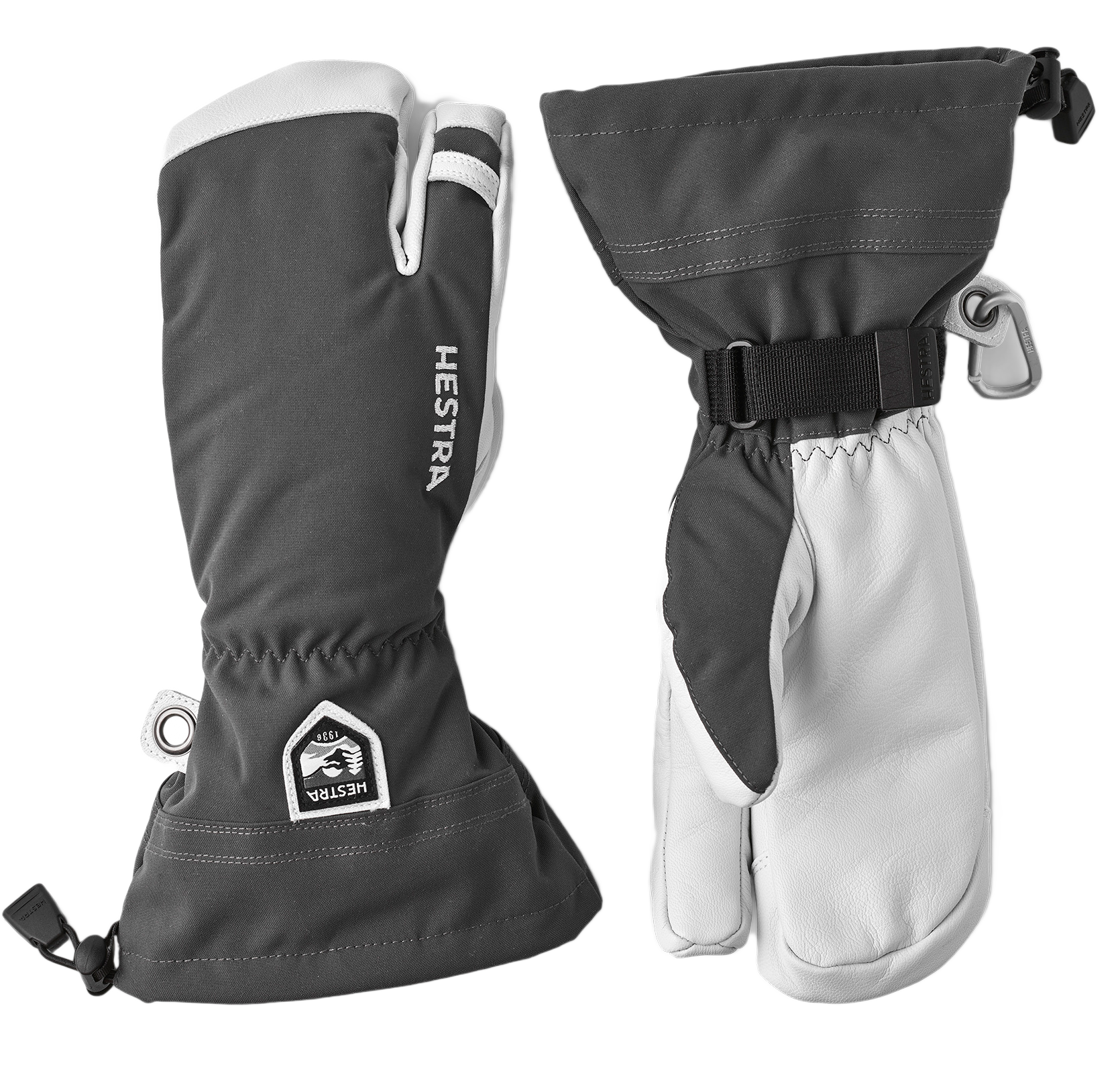 Hestra Army Leather Heli Ski 3-Finger 11 GREY (11)