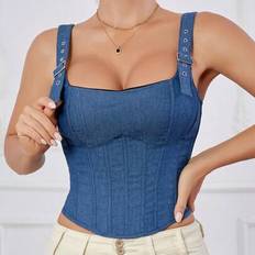 &#34;Instant Waist Trainer Corset Top - 2024 Sexy Underbust Body Shaper - Blue - L,M,S,XL,XS