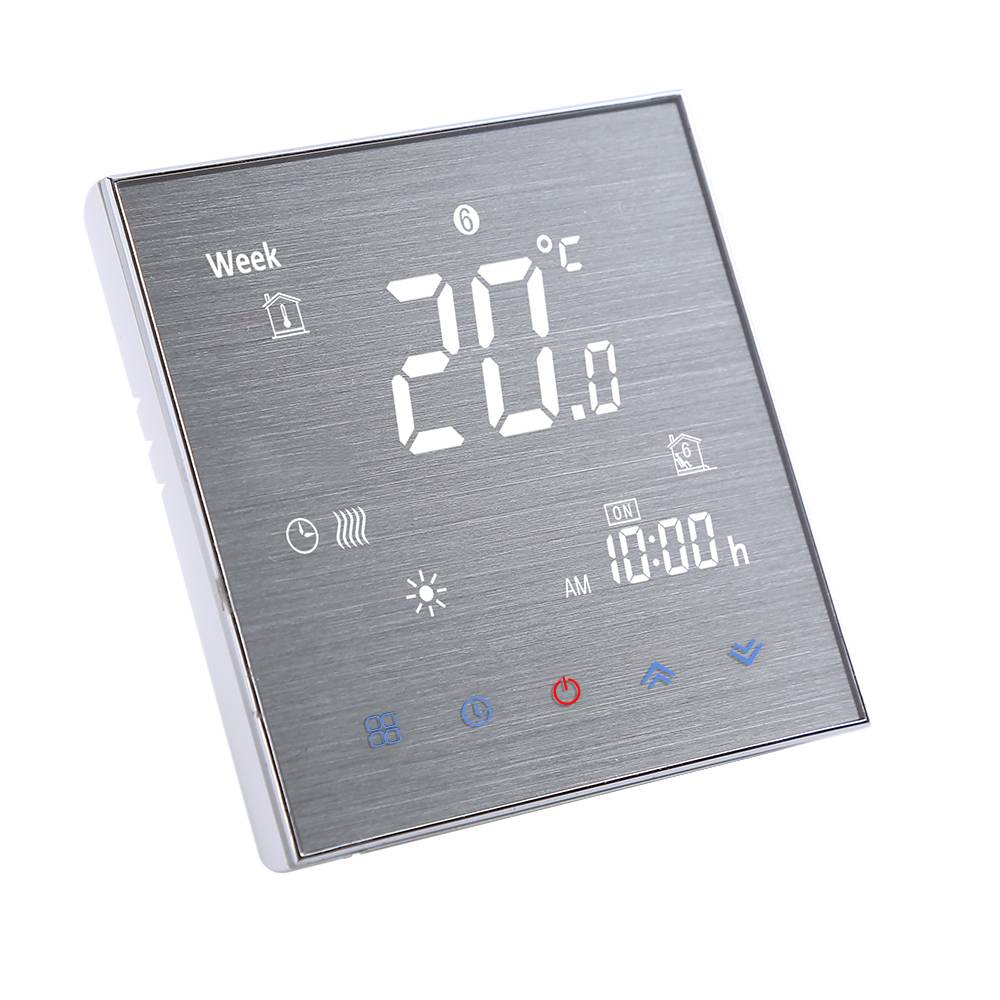 Wifi smart termostat temperaturregulator för vatten / elektrisk golvvärme vatten / gaspanna fungerar med alexa echo / google home - Svart / Inget wifi gc