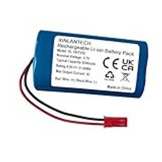 XINLANTECH 5 200 mAh 3,7 V uppladdningsbara Li-ion-batterier med JST-2-stiftskontakt, gör-det-själv-batterier 18650 1S2P Li-jon batterier paket stöder 5C kontinuerlig urladdning