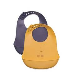 CeLaVi Silicon Bib (2-pack) - Mata - BLUE GRANITE / multi