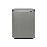 Brabantia Bo Touch Bin, Grå (Mineral Concrete Grey), 1 innerhink (60L)