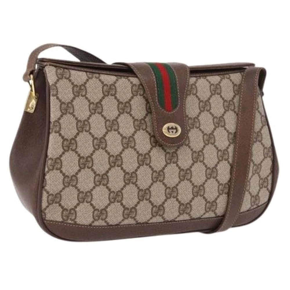 Gucci Vintage Pre-owned GG Canvas Skuldertaske - Vintage - Dame - Beige - ONE SIZE - Uld