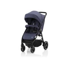 BRITAX RÖMER B-AGILE M barnvagn, kompakt och ihopfällbar med en hand, barn 0-22 kg, för spädbarn till 4 år, Navy Black