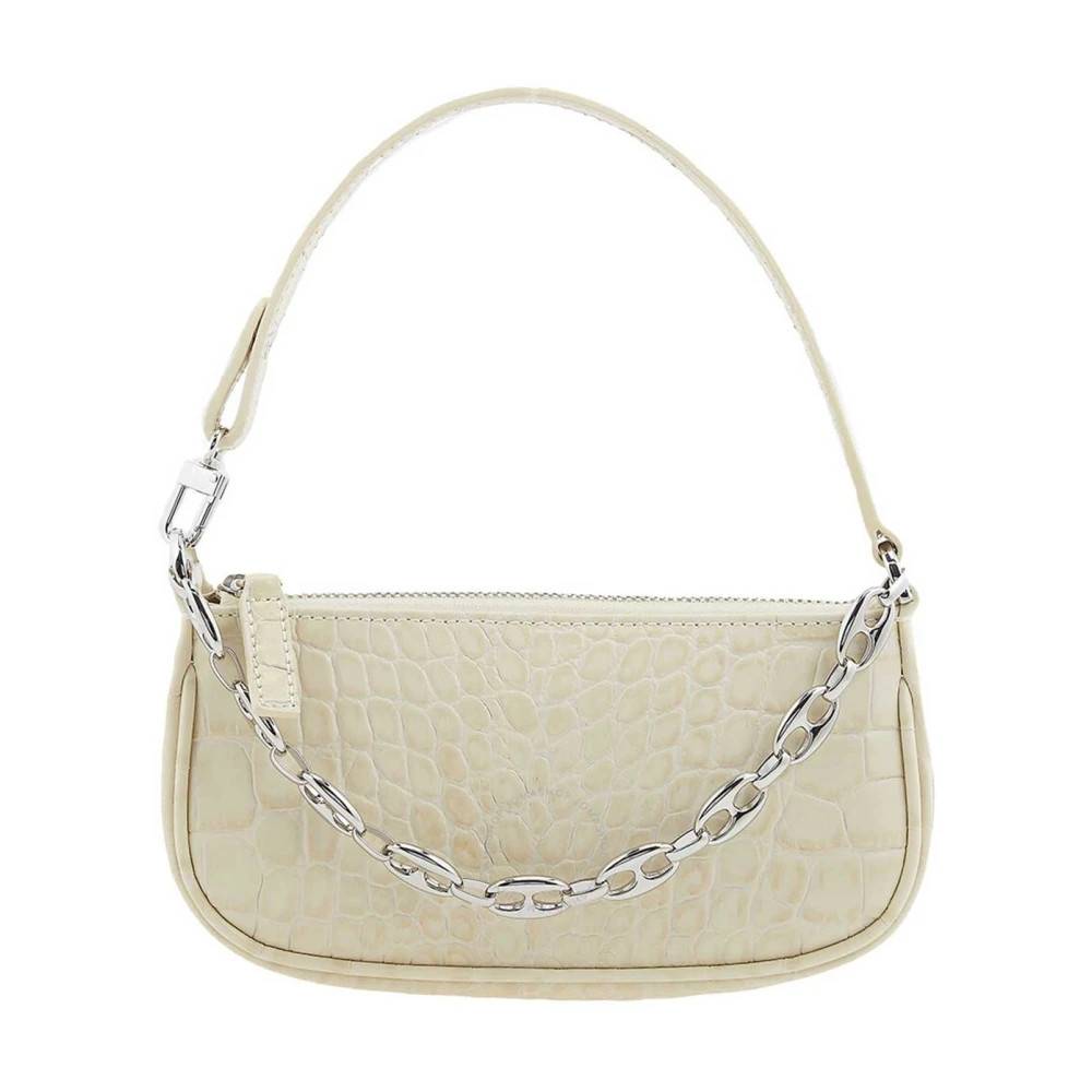 By FAR Skulder taske med krokodilleeffekt - Tasker - Dame - Beige - ONE SIZE - Uld