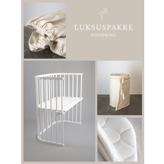 Luksuspakke - Babybay Boxspring bedside crib - Grå / Powder