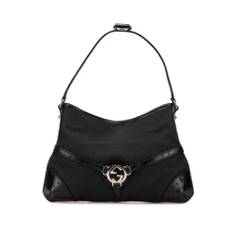 Gucci Vintage, Pre-owned, Dame, Sort, ONE SIZE, Tyl, Pre-owned Canvas gucci-tasker