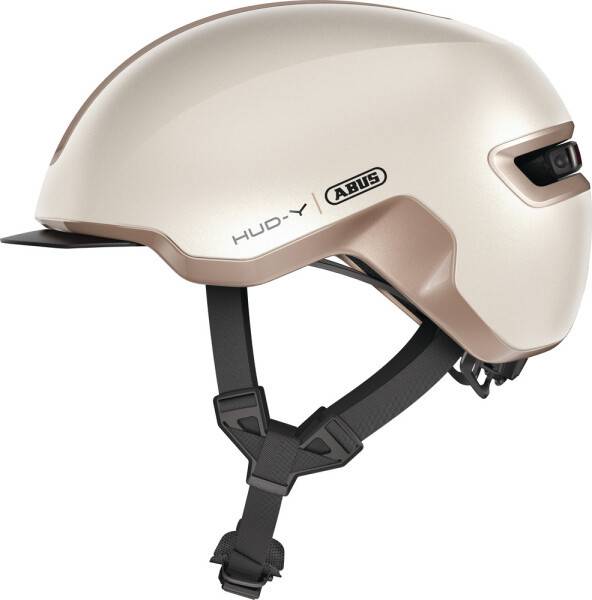 Refurbished - ABUS HUD-Y cykelhjelm LED champagne gold, str. 54-58