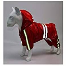 Pet Raincoat Medium och Large Dog Hoodies Raincoat with Reflective Stripes Waterproof Windproof Outdoor Jacket Dog Raincoat Pet