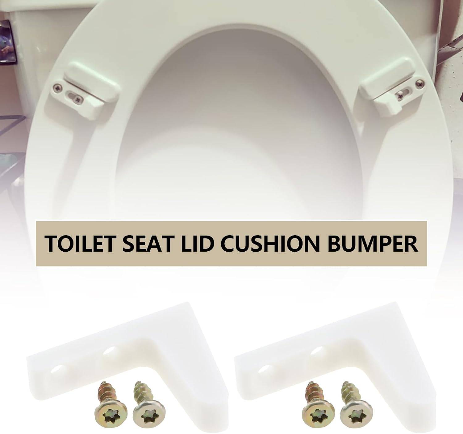 Create Idea Toilet Seat Stop Elderly Disabled Slipping Sliding With Screw White Plastic Stabilisers Wobbly Loose Buffers Bumpers