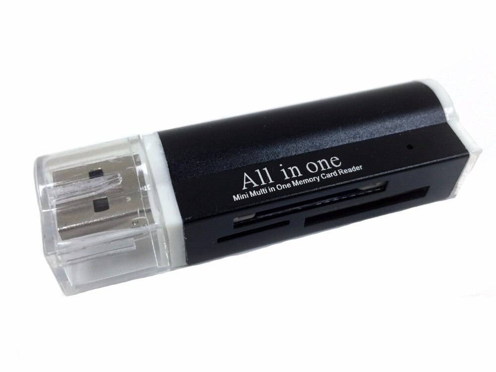 Usb 2.0 allt i ett minneskortläsare för micro-sd sd tf sdhc m2 mmc - svart - Rosa