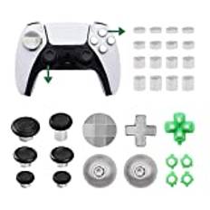 1 Set Controller Modification Heightened Game Controller Joystick Buttons Thumbsticks D-Pad Cross Paddles Kit For PS5