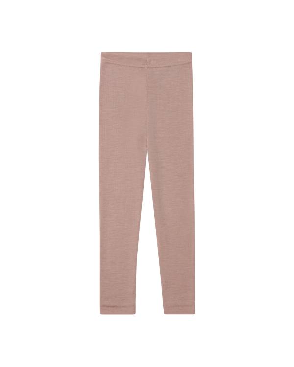Barnleggings i 70/30 ekologisk merinoull/silke – Dusty Rose