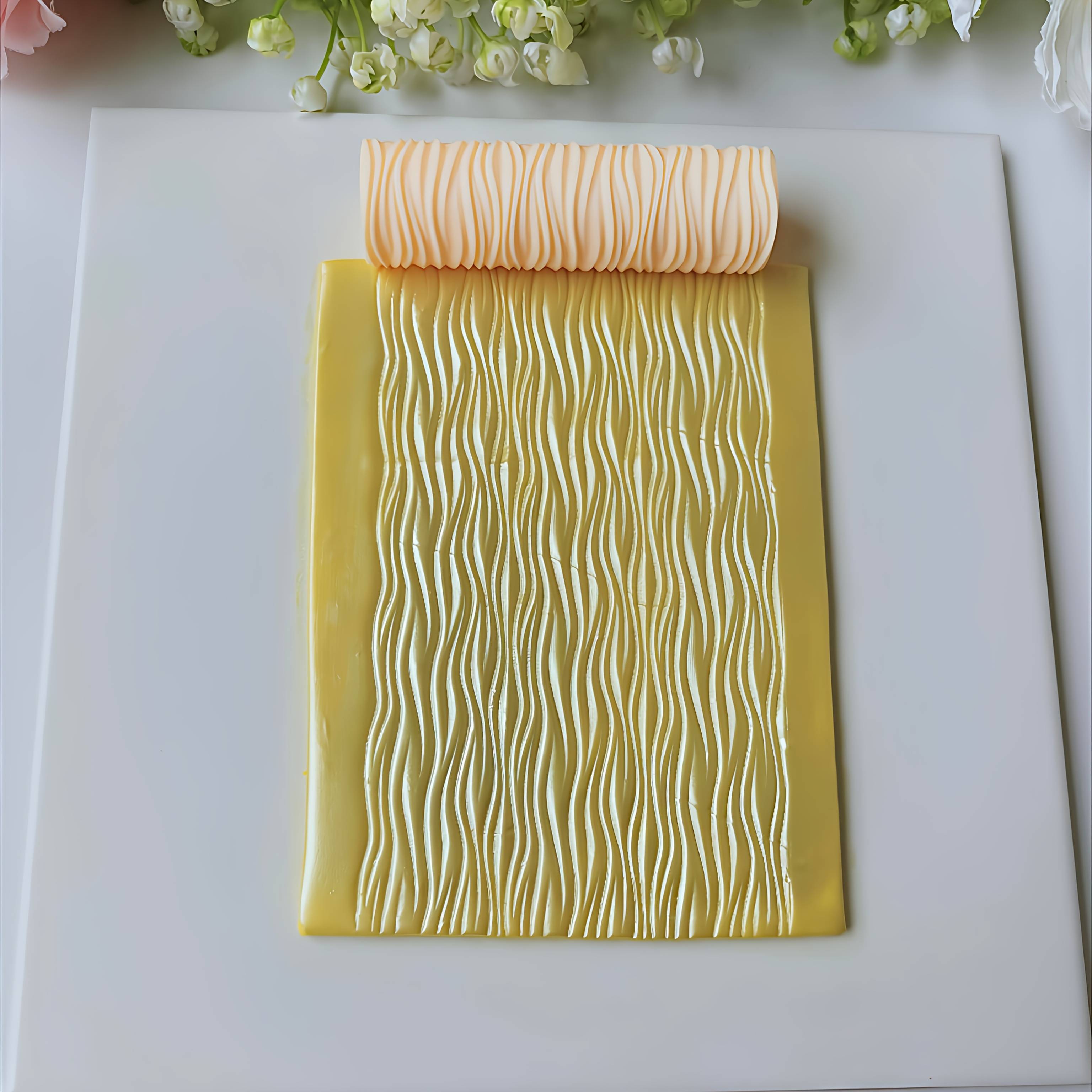 1pc Clay Texture Roller, Lines Polymer Clay Seamless Texture Roller, High-precision Polymer Clay Crafting Tool, For Earrings, Brooches, Pendants Crafting Tools, Work With Polymer Clay Cutters