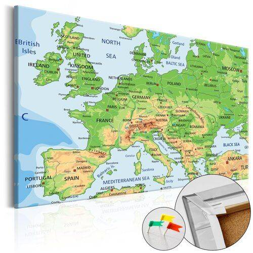 Billede på kork - Europe [Cork Map] - Flere Størrelser fra Walldelux.dk