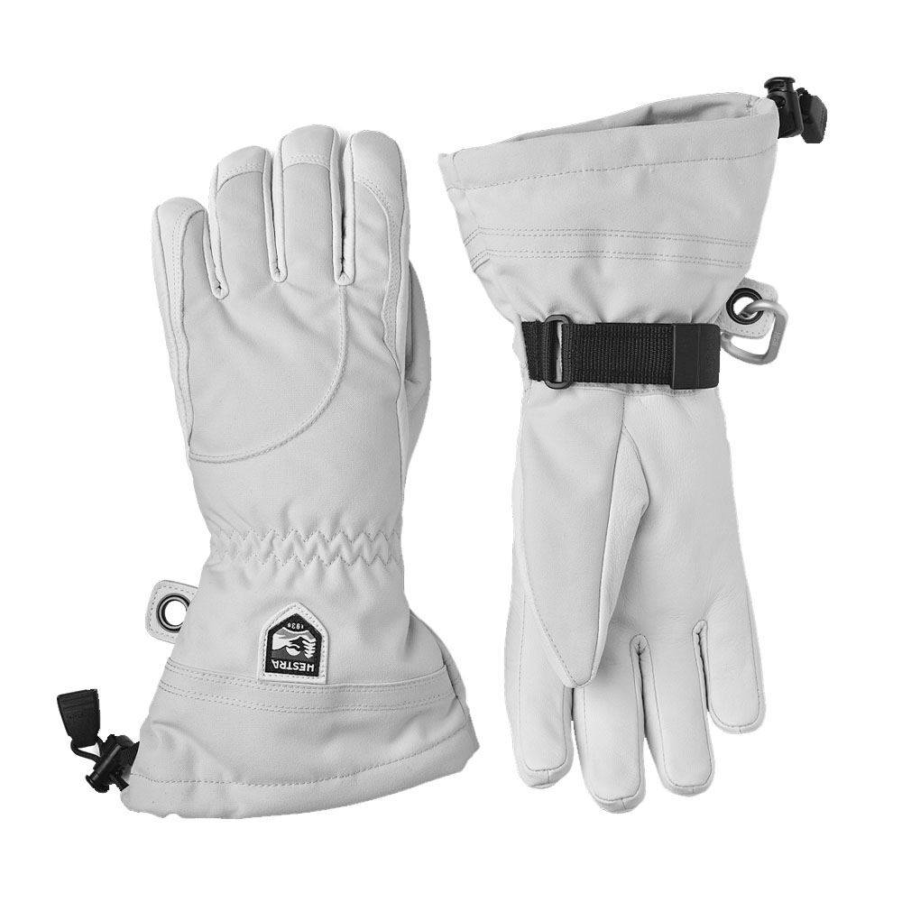 Hestra Heli Ski 5-Finger Pale grey/Offwhite strl 8