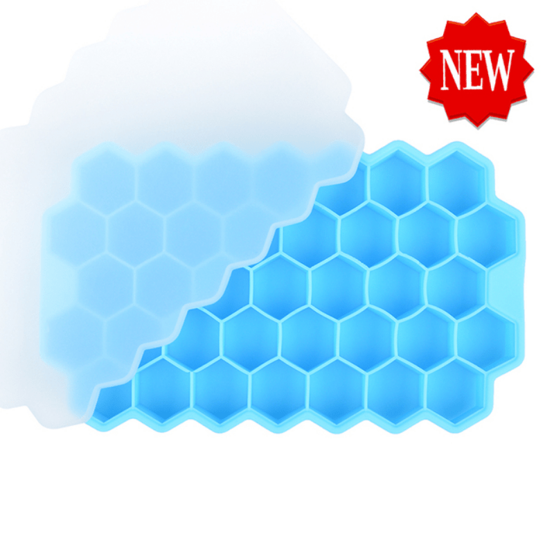 Honeycomb Silicone Ice Cube Tray, Hexagonal Ice Cube Tray, 37-cavity Honeycomb Ice Cube Mold, Ice Ball Maker