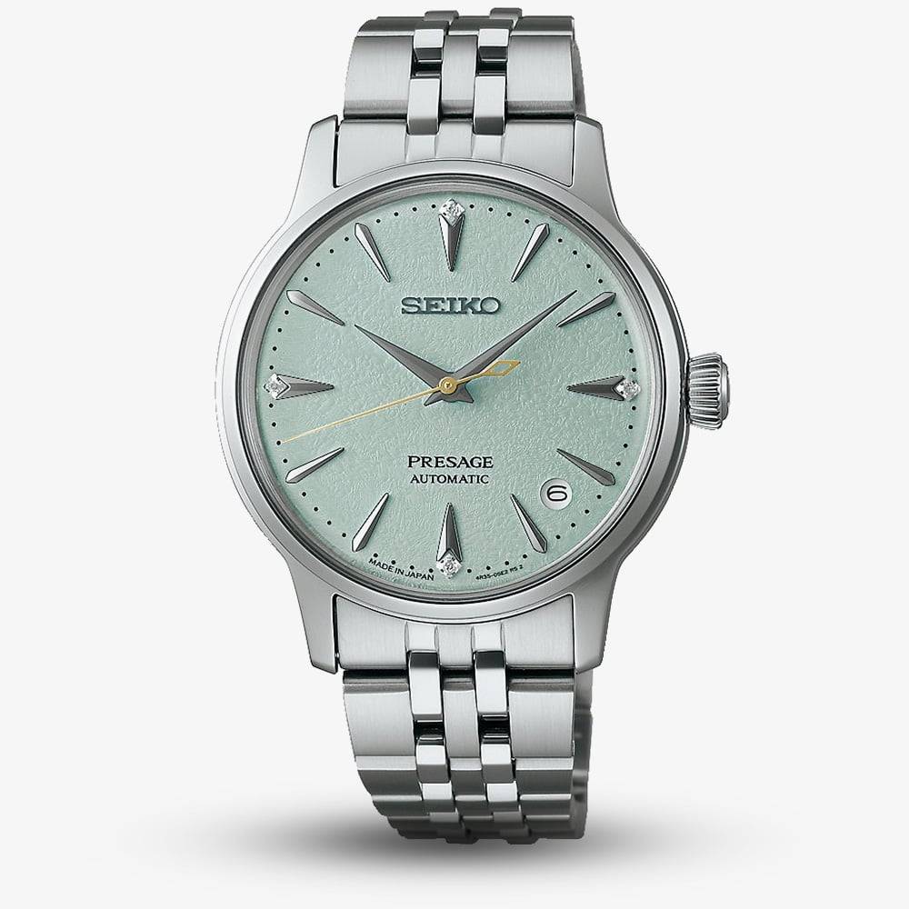 Seiko Ladies Presage Cocktail Time Frozen Mojito Diamond Watch SRPL63J1 - Green