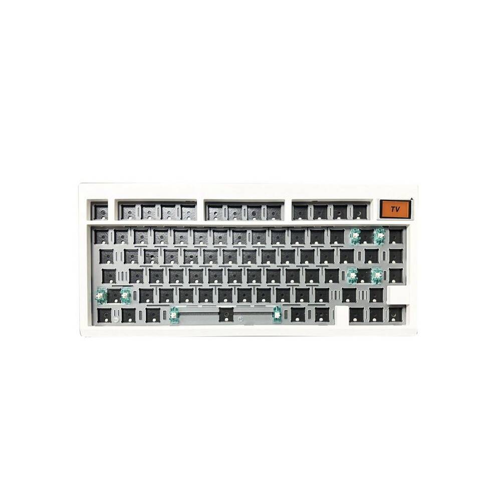 GMK81 Custom Mechanical Keyboard Kit Hot Swap 2.4G Wireless RGB Backlit Gasket Structure Support Via White