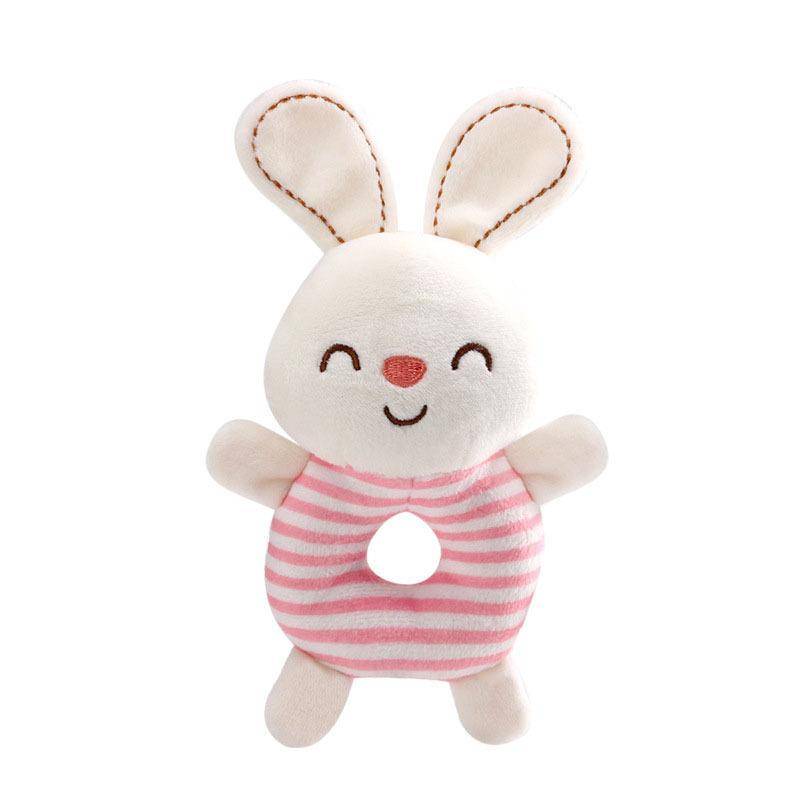 Newborn Baby Rattle Toys Cartoon Soft Animals Plush Toy Infant Hand Ring Bed Toys Baby 0-24 Months Toddler Early Educational Toy