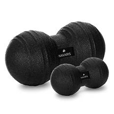 Navaris 2x Peanut Duo Massageball - in 2 Größen - Selbstmassage Duoball Faszienball Set - Trigger Point Massage Ball - Faszienbälle