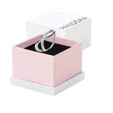 Pandora Essence Organisch Geformter Unendlichkeitsring aus Sterling Silber, Größe: 56, 193318C00-56