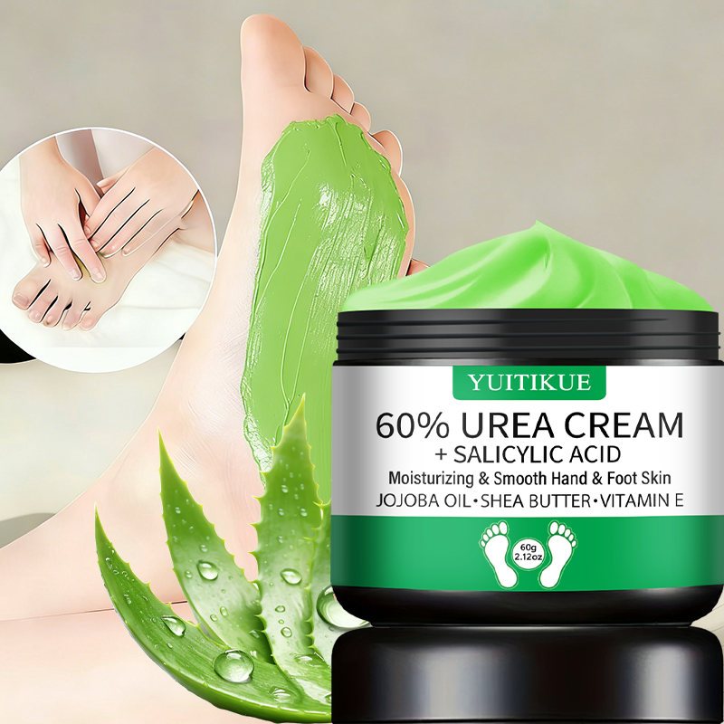 60% Urea Salicylic Acid Care Cream 60g Enriched Jojoba Oil Shea Butter Vitamin E Soften Rough Dry Hand & Cracked Foot Skin