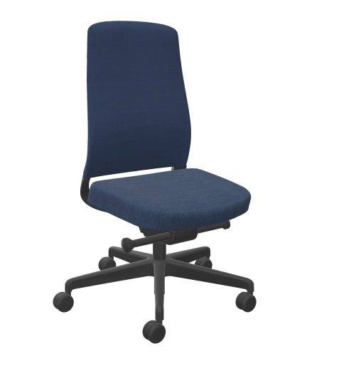 SILORA Kontorstol - Ergonomiske indstillinger og mange farver. Mørk Blå Sæde / Blå Mesh Ryg Uden 3D Armlæn.