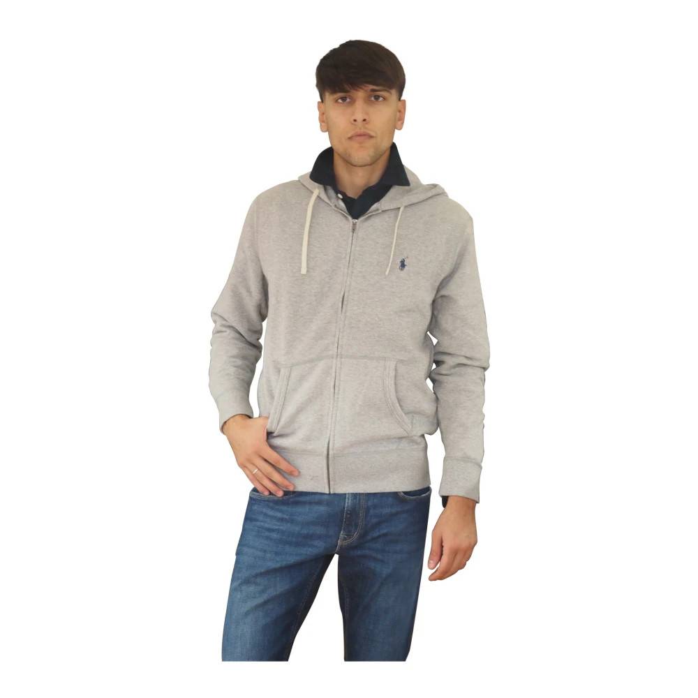 Ralph Lauren Fleece Zip Hoodie - Sweatshirts - Dame - Grå - S - Bomuld
