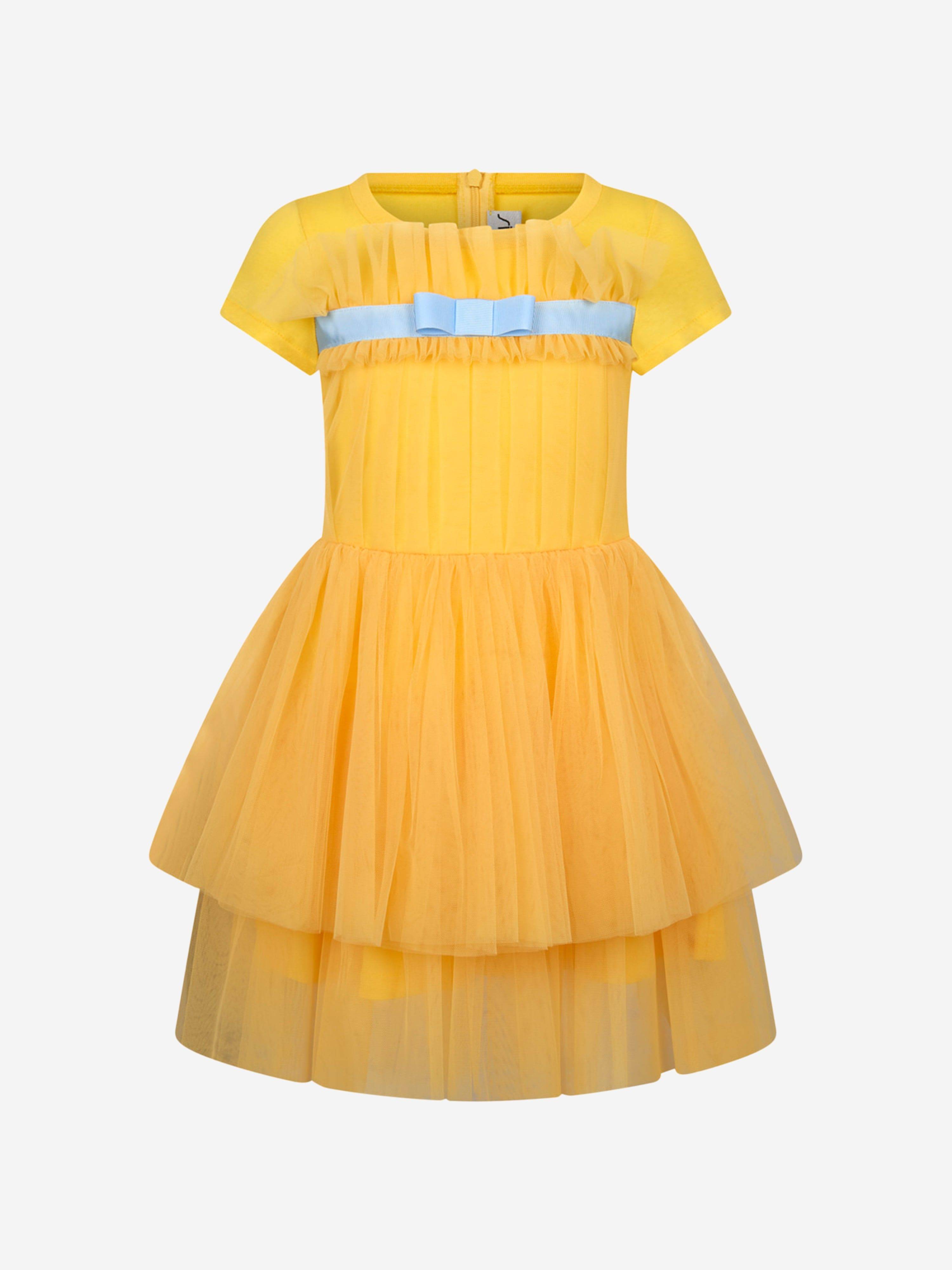 Simonetta Girls Dress - Yellow / 6 Yrs (6 Yrs)