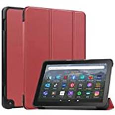 RanTuo Surfplattefodral för Amazon Kindle Paperwhite 2021, PU-hud, lätt och tunn, vattentätt, dammtätt, anti-fall skyddsfodral för Amazon Kindle Paperwhite 2021. (Claret)