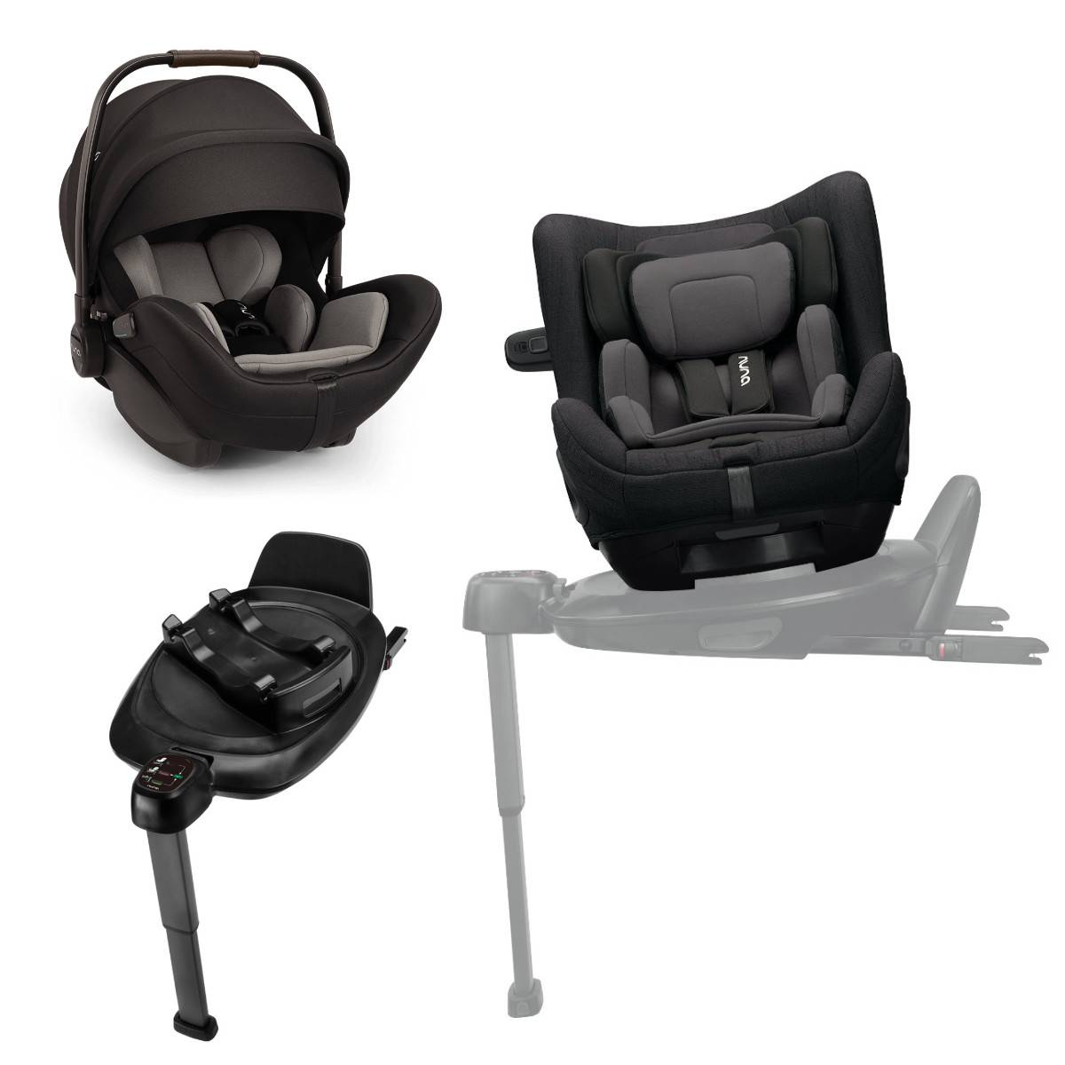 Nuna 3 in 1 car seat set ARRA Flex TODL Isofix - Caviar