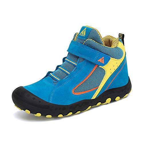 Mishansha Kinder Wanderschuhe Trekking Wanderstiefel Outdoor Trekkingschuhe Verkehrsblau 35 EU