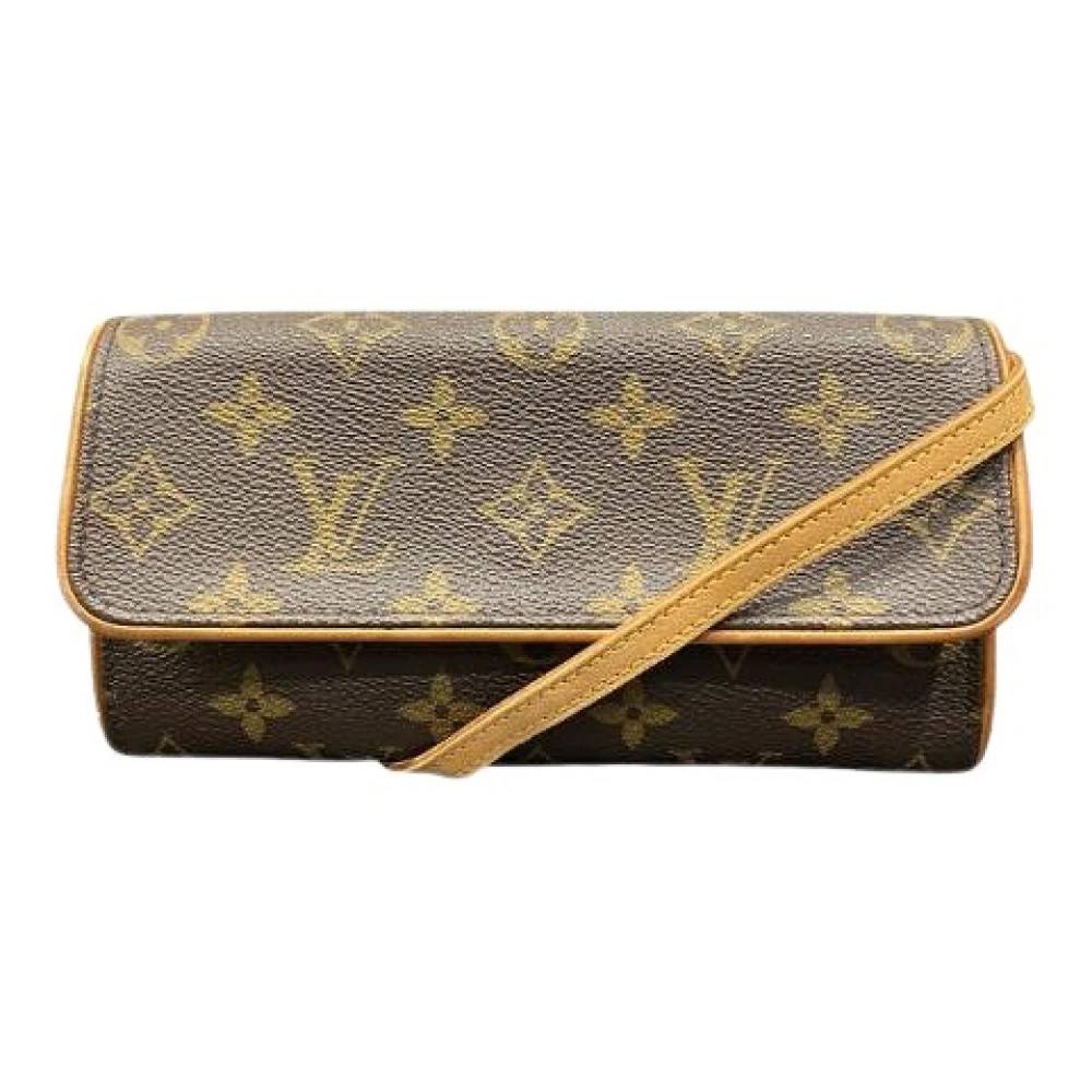 Louis Vuitton Vintage Pre-owned Pochette Twin PM Monogram Skuldertaske - Vintage - Dame - Brun - ONE SIZE - Uld