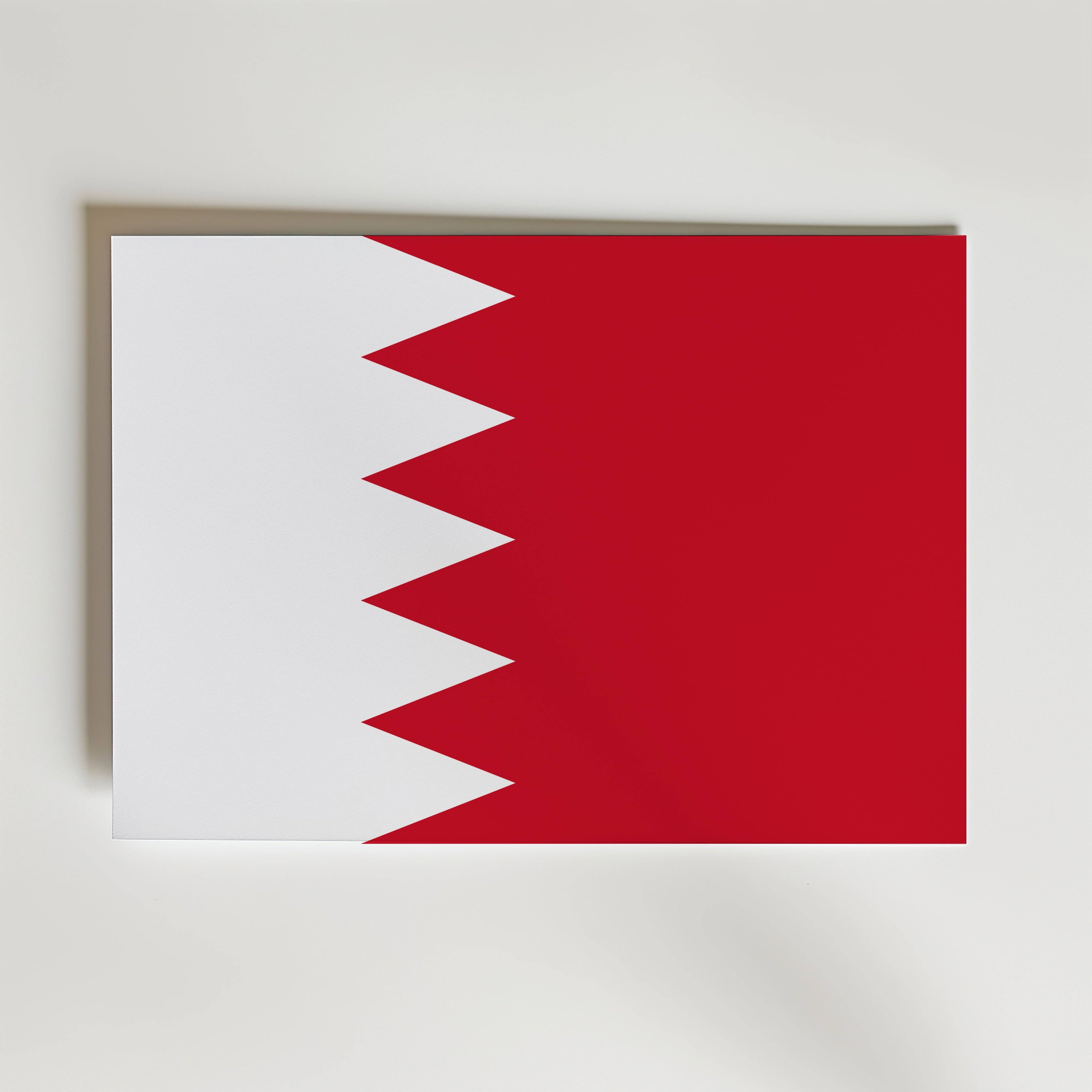 Bahrain National Flag Poster - Poster 50x40 cm