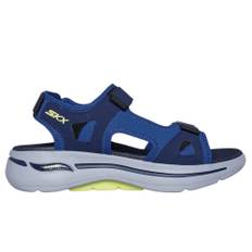 Skechers M Mens Go Walk Arch Fit Sandal Navy Lime 44