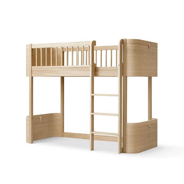 Loftsäng Wood Mini+ ek Oliver Furniture