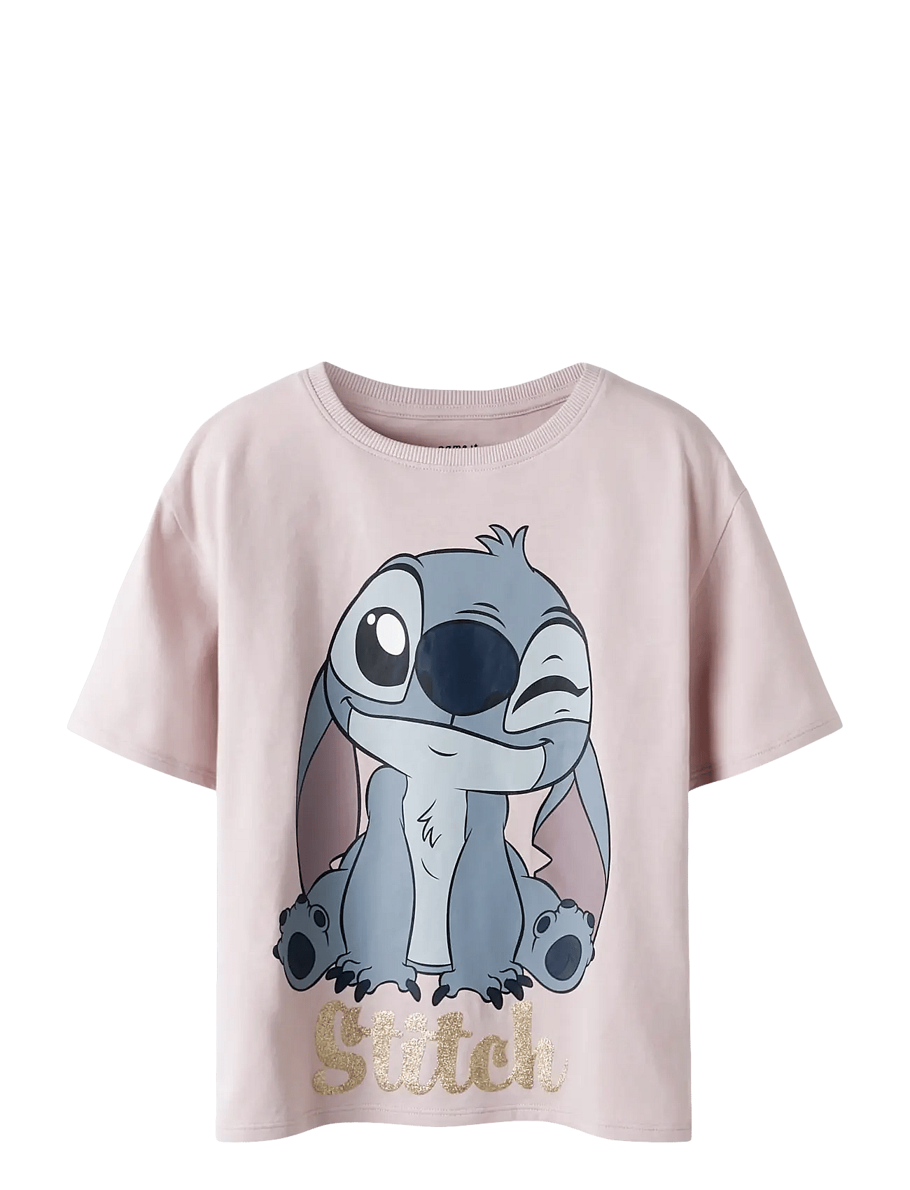 NAME IT Nkfakun Stitch Ss Nreg Top Box Noos Wdi | Pink | 122-128