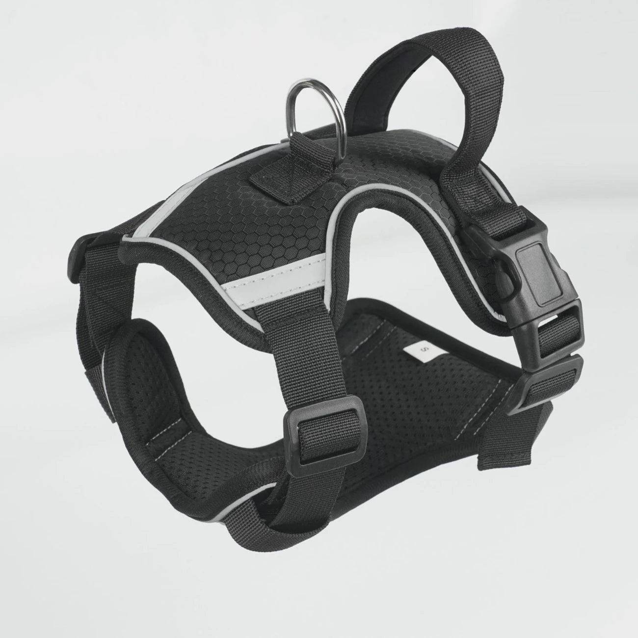 Large Dog Harness with Leash - Training Vest for Medium to Large Dogs - Black / M (M)