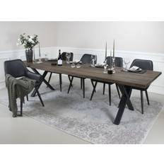 Luca plankebord (Mellem L201-240 x B103 cm , 2 planker, Corner sort metalstel)