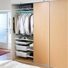 Skjutdörr Pelly System 300 Vitt glas, Profil: Vit